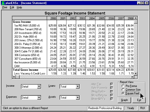 Proforma Income Statements