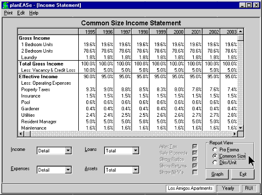Proforma Income Statements